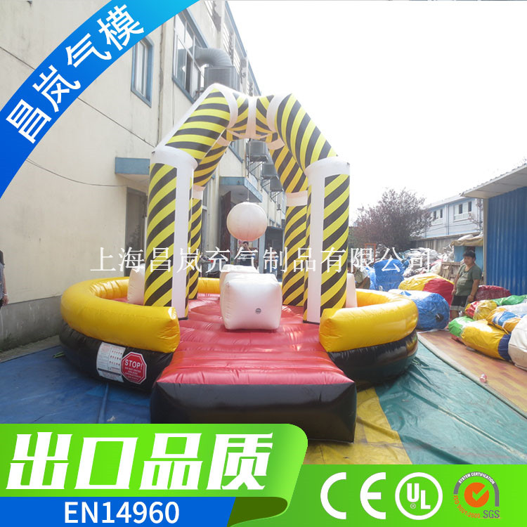 廠家直銷專業(yè)定做 撞擊球平衡游戲 充氣撞撞樂平衡木游戲 inflatable knock ball game