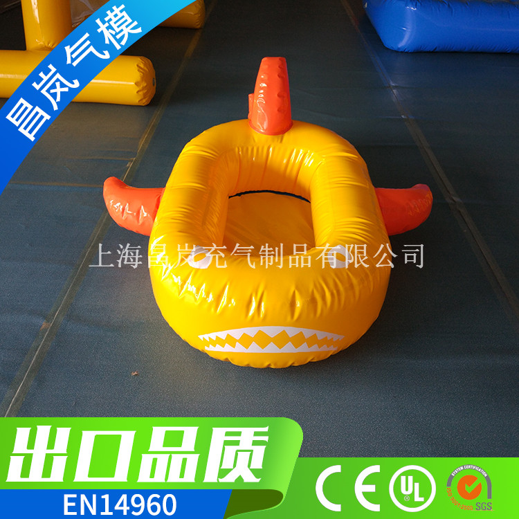 廠家直銷(xiāo) 充氣鯊魚(yú)火箭船充氣玩具 兒童海洋球池玩具 水上漂浮玩具 充氣卡通鯊魚(yú)船親子船